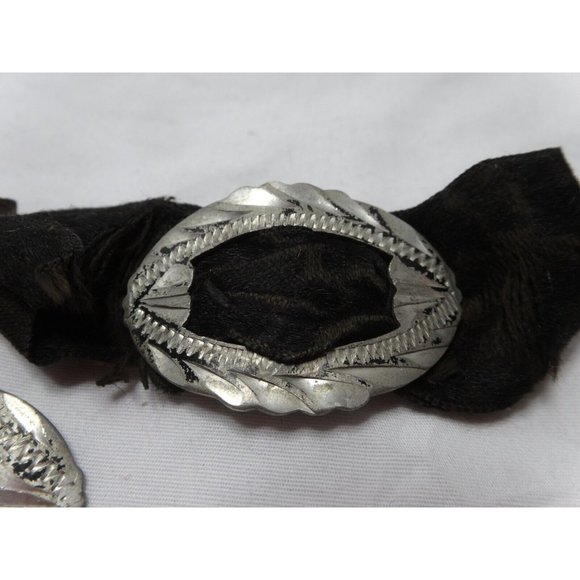 Antique 19th Century Flat Cut Steel design Shoe Buckle 1  1/2" x 1‎  1/16" Pair - Picture 2 of 5